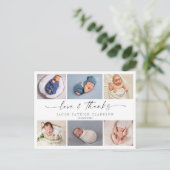 De baby van het manuscript dank u kaart, liefde en briefkaart (Staand voorkant)