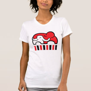 De baby visuele olifantenknuffel van New Mam t-shi T-shirt
