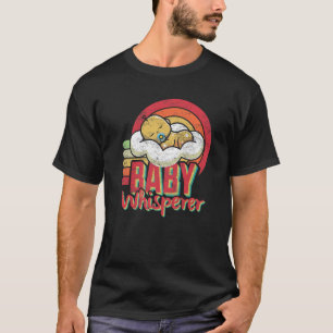 De Baby Whisperer Doula Midechtgenote Retro Dis T-shirt