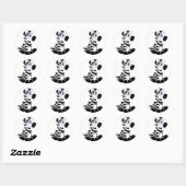 De Baby Zebra wordt gestript Ronde Sticker (Vel)