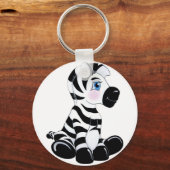 De Baby Zebra wordt gestript Sleutelhanger (Voorkant)
