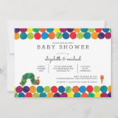 De babyborrel uitnodiging "De hongerige rups" (Voorkant)