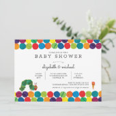 De babyborrel uitnodiging "De hongerige rups" (Staand voorkant)