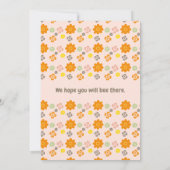 De babydouche voor bijen nodigt mama uit om Floral Kaart (Achterkant)