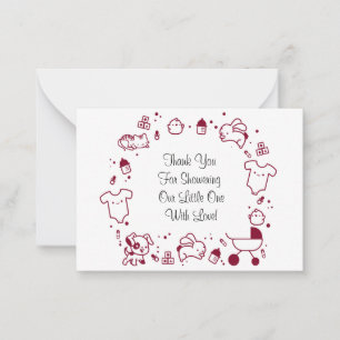 De babykleding met dank aan uw creditcard notitiekaartje