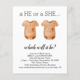 De babykleding van de begroting die ze onthult