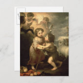 De baby's Christus en John de Baptist Briefkaart (Voorkant / Achterkant)