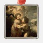 De baby's Christus en John de Baptist Metalen Ornament (Voorkant)