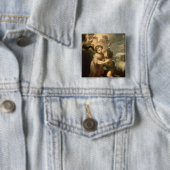 De baby's Christus en John de Baptist Vierkante Button 5,1 Cm (In situ)