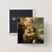 De baby's Christus en John de Baptist Vierkante Button 5,1 Cm (Voorkant /achterkant)