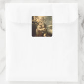 De baby's Christus en John de Baptist Vierkante Sticker (Tas)