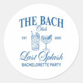 De Bach Club 2025 Laatste Splash Beach Bachelorett Ronde Sticker (Voorkant)
