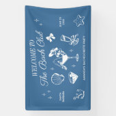 De Bach Club Beach bruiloft vrijgezellenfeest Spandoek (Verticaal)