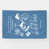 De Bach Club Beach bruiloft vrijgezellenfeest Spandoek (Horizontaal)