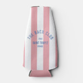 De Bach Club Blauw Crest Roze Cabana Streep Flesjeskoeler (Voorkant)