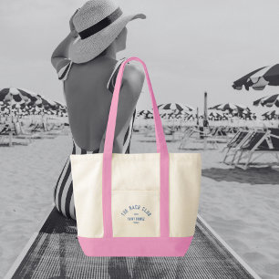 De Bach Club Blue Custom Crest Bachelorette Tote Bag