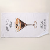 De Bach Club Espresso Cocktail Bruiloftsfeest Strandlaken (Voorkant)