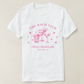De Bach Club Hot Pink Cocktail Bachelorette Party T-shirt (Design voorkant)