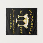 De Bach Club Luxe Bachelorette Trip Photo Booth Wandkleed (Voorkant (horizontaal))