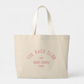 De Bach Club Roze Aangepaste Wapen Bachelorette Grote Tote Bag (Achterkant)