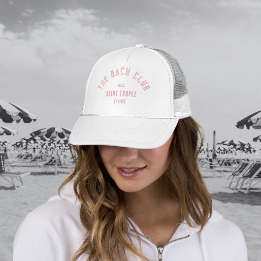 De Bach Club Roze Aangepaste Wapen Bachelorette Trucker Pet