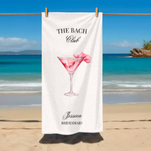 De Bach Club Roze Cocktail Bachelorette-feestje Strandlaken