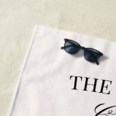 De Bach Club Roze Cocktail Bachelorette Strandlaken (In situ)