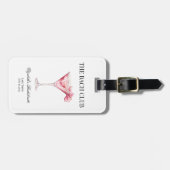 De Bach Club Roze Cocktail Meisjesreis Bagagelabel (Voorkant horizontaal)