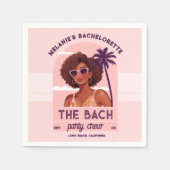 De Bach Party Crew Retro Vrouw Bachelorette Party Servet (Voorkant)