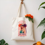 De Bach Party Crew Retro Vrouw Bachelorette Party Tote Bag<br><div class="desc">Maak uw vrijgezellenfeest onvergetelijk met ons leuke, moderne retro vrijgezellenontwerp voor de canvas tas. Perfect voor elk van uw gasten, dit unieke T-shirt combineert speelse retro esthetiek met hedendaagse flair, waardoor iedereen er fantastisch uitziet tijdens het vieren. Met een met de hand getekende mooie retro vrouw met een roze bril...</div>