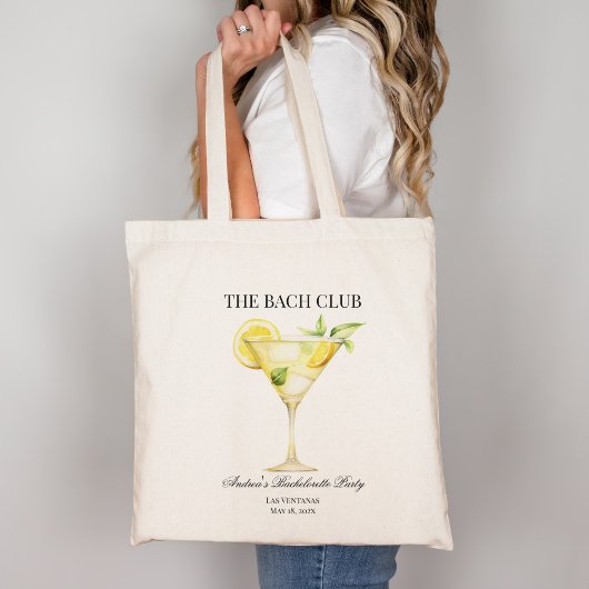 De Bach Social Club Lemon Cocktail bruidsmeisje Tote Bag