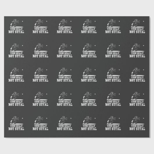 De bachelor van de Baseball Joke - Gij Shalt niet  Cadeaupapier (Vlak)