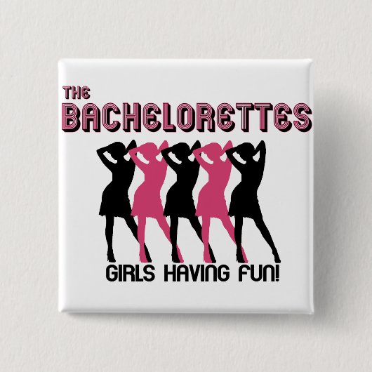 De Bachelorettes Vierkante Button 5,1 Cm (Voorkant)
