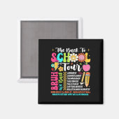 De Back To School Tour Bruh We Back Leraar Terug Magneet (Voorkant / Achterkant)