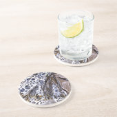 DE BACK, ZEEWEEK, WATER EN ZAND ZANDSTEEN ONDERZETTER (Zijkant)