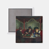 De backgammaspelers magneet (Voorkant / Achterkant)