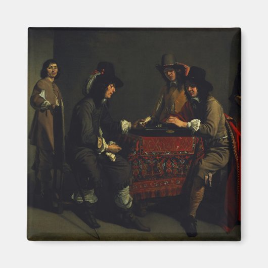 De backgammaspelers magneet (Voorkant)