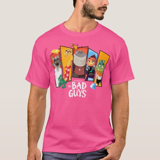 De Bad Guys Karaktergroep Panels T-shirt (Voorkant)