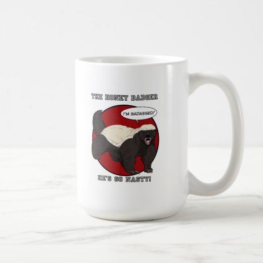 De badassed Honey Badger Koffiemok (Rechts)