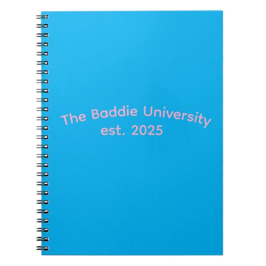 De Baddie Universiteit Notitieboek (Voorkant)