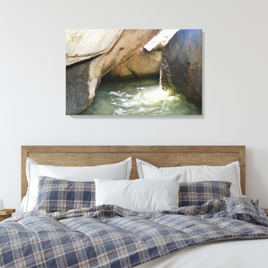 De baden - Virgin Gorda, BVI Canvas Afdruk (Insitu (Slaapkamer))