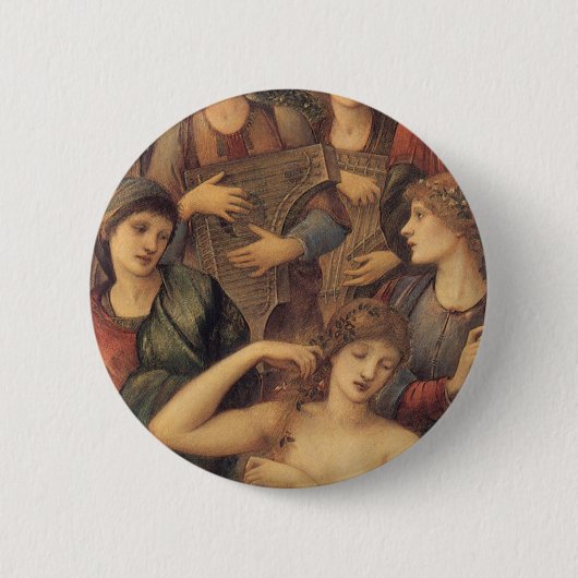 De badende Venus van Sir Edward Coley Burne-Jones Ronde Button 5,7 Cm (Voorkant)