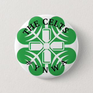 DE BADGE VAN DE SPELD VAN CELTS #YNWA SHAMROCK CRO RONDE BUTTON 5,7 CM