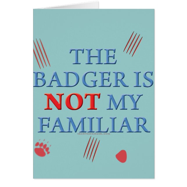 De badger is niet mijn familie (Voorkant)