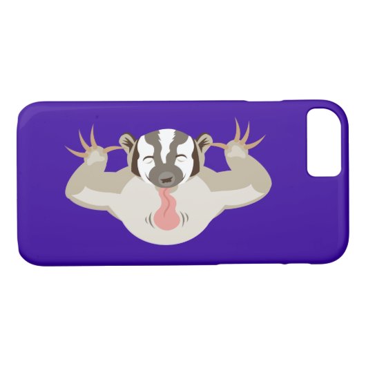 De badger-paars Case-Mate iPhone case (Achterkant (Horizontaal))