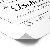 De badkamer heeft een schimmelkunst poster (Hoek)