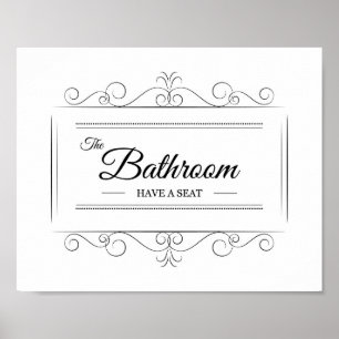 De badkamer heeft een schimmelkunst poster