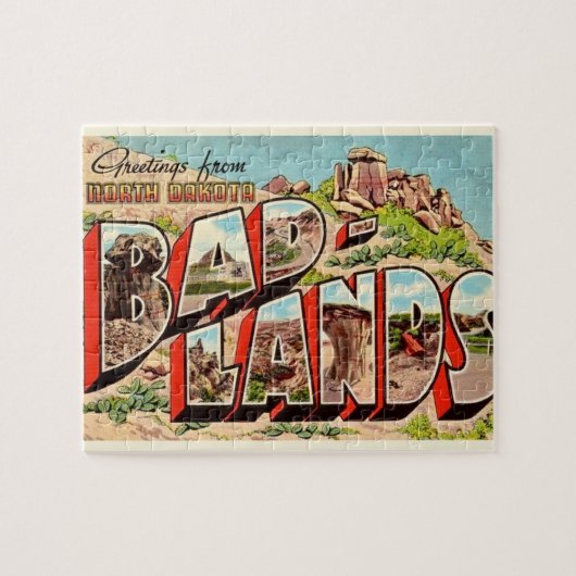 De Badlands 8x10 ansichtkaart Legpuzzel (Horizontaal)