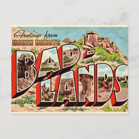 De Badlands NP-ansichtkaart Briefkaart (Voorkant)