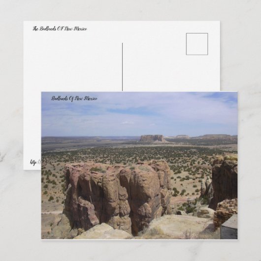 De badlands van New Mexico Briefkaart (Voorkant / Achterkant)